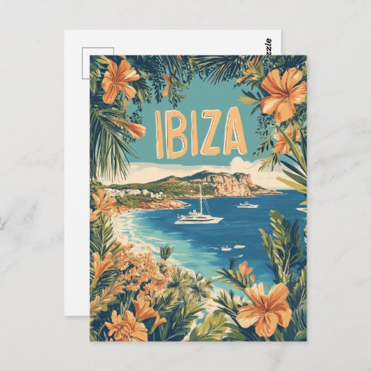 Ibiza Vintag Postkarte (Vorne/Hinten)