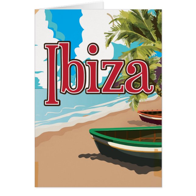 Ibiza Vintage Reiseplakat (Vorne)