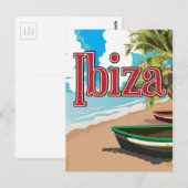 Ibiza Vintage Reiseplakat Postkarte (Vorne/Hinten)