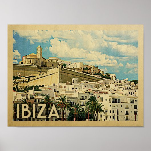 Ibiza Vintage Travel Poster (Vorne)