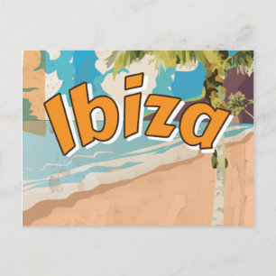 Ibiza Vintage Urlaubsposter Postkarte