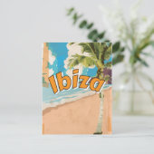 Ibiza Vintager Urlaub Poster Postkarte (Stehend Vorderseite)