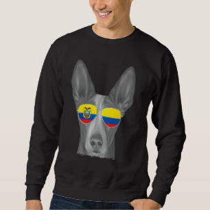 Ibizan Hound Dog Ecuador Flag Sonnenbrille Sweatshirt