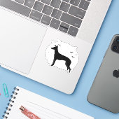 Ibizan Hound Dog � Halloween Moon Silhouette Class Aufkleber (Laptop mit iPhone)