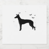 Ibizan Hound Dog � Halloween Moon Silhouette Class Schaumweinetikett (Einzelnes Label)