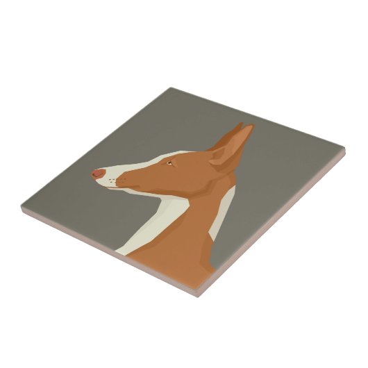 Ibizan Hound Fliese (Seite)