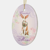 Ibizan Hound Heart Mama Keramik Ornament (Links)