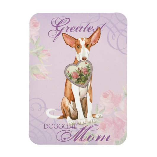 Ibizan Hound Heart Mama Magnet (Vertikal)