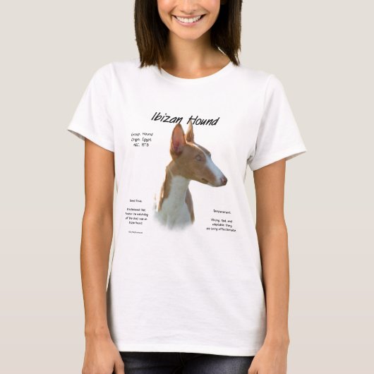 Ibizan Hound History Design T-Shirt (Vorderseite)