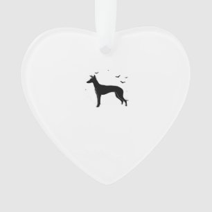 Ibizan Hound Hund � Halloween Mond Silhouette Klas Ornament