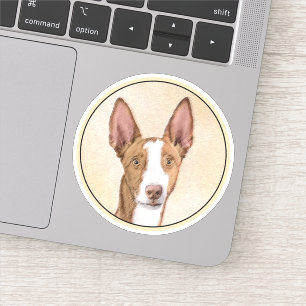 Ibizan Hound Malerei - Niedliche Original Hunde Ku Aufkleber