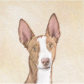 Ibizan Hound Malerei - Niedliche Original Hunde Ku Aufkleber (Vorderseite)