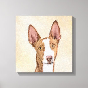 Ibizan Hound Malerei - Niedliche Original Hunde Ku Leinwanddruck