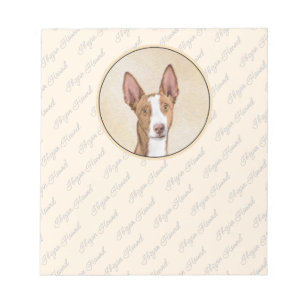 Ibizan Hound Malerei - Niedliche Original Hunde Ku Notizblock