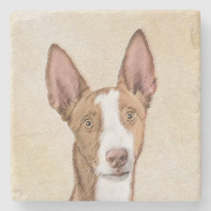 Ibizan Hound Malerei - Niedliche Original Hunde Ku Steinuntersetzer