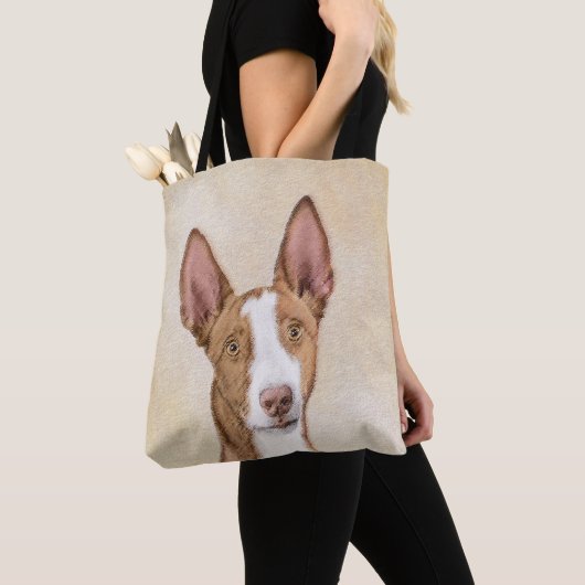 Ibizan Hound Malerei - Niedliche Original Hunde Ku Tasche (Von Nahem)