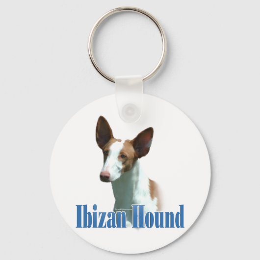 Ibizan Hound Name Schlüsselanhänger (Vorderseite)