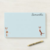 Ibizan Hound Podenco Personalisiert Post-it Klebezettel (Auf Schreibtisch)