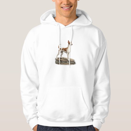 Ibizan Hound – Rare For A Reason Hoodie (Vorderseite)