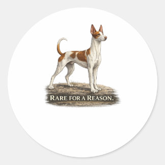 Ibizan Hound – Rare For A Reason Runder Aufkleber