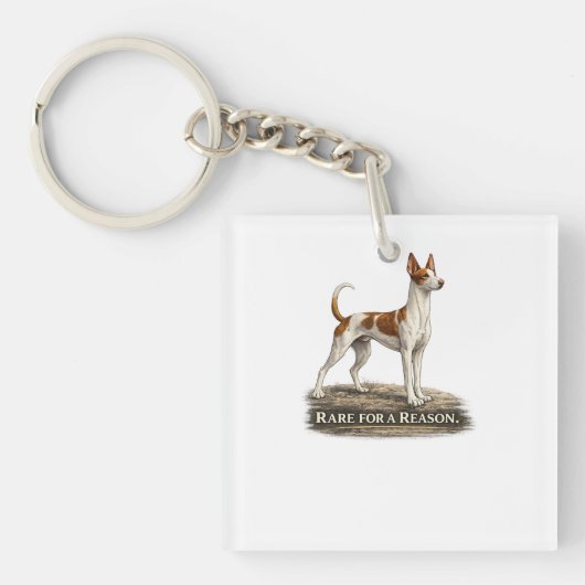Ibizan Hound – Rare For A Reason Schlüsselanhänger (Vorderseite)
