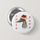Ibizan Hound Santa Paws Button (Vorne & Hinten)