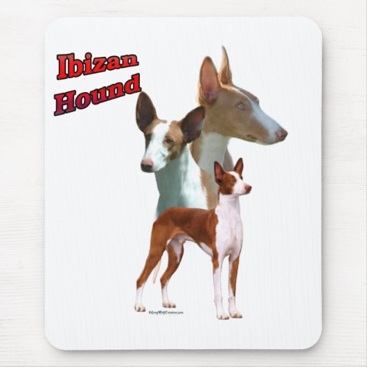 Ibizan Hound Trio 2 Mousepad (Vorne)