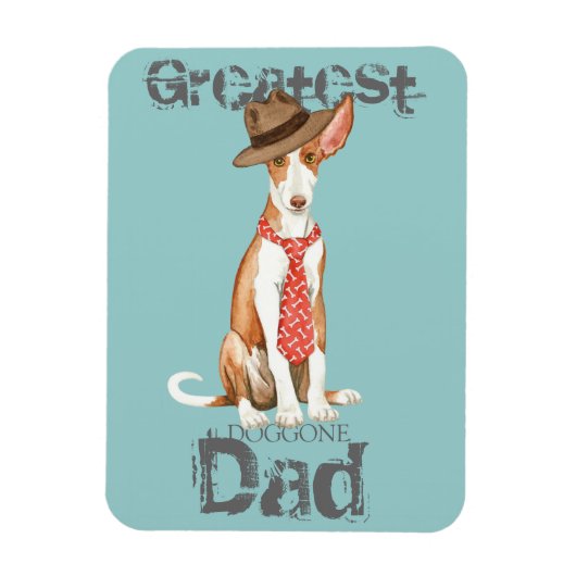 Ibizan Hound Vater Magnet (Vertikal)
