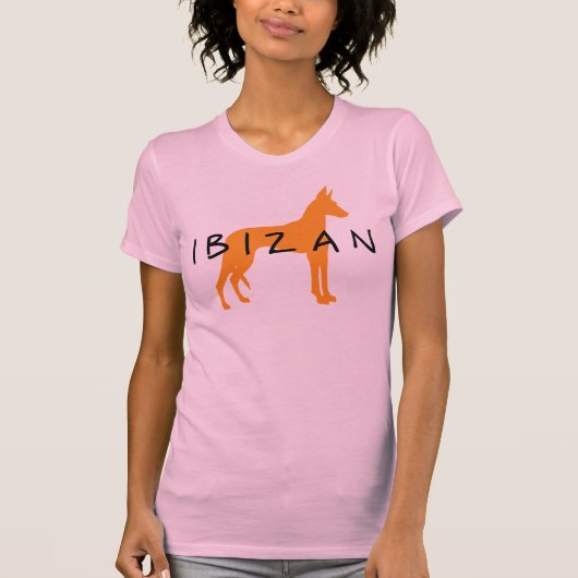 Ibizan Jagdhund (Gold mit Text) T-Shirt (Vorderseite)