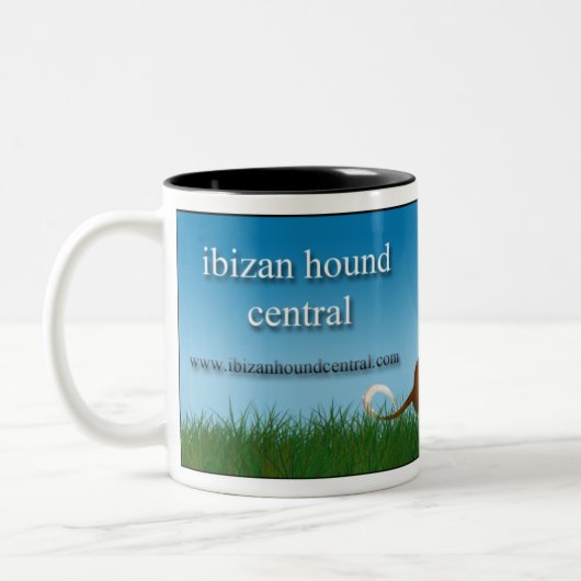 Ibizan Jagdhund-Zentrale Zweifarbige Tasse (Links)
