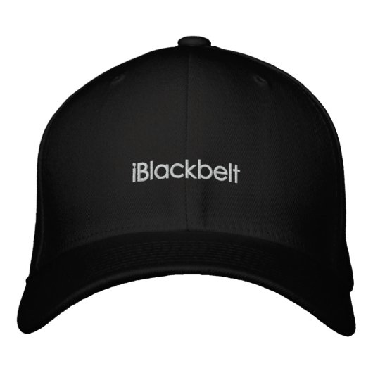 iBlackbelt bestickte Cap für Kampfkunst Baseballkappe (Vorderseite)