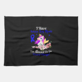 IBM Awareness Funny Unicorn Friend Family Support  Geschirrtuch (Horizontal)