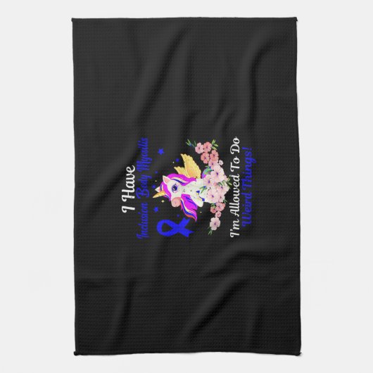 IBM Awareness Funny Unicorn Friend Family Support  Geschirrtuch (Vertikal)