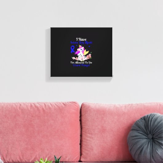 IBM Awareness Funny Unicorn Friend Family Support  Leinwanddruck (Insitu (Wohnzimmer))