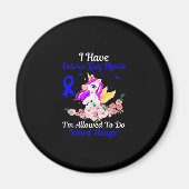 IBM Awareness Funny Unicorn Friend Family Support Magnet (Vorne)