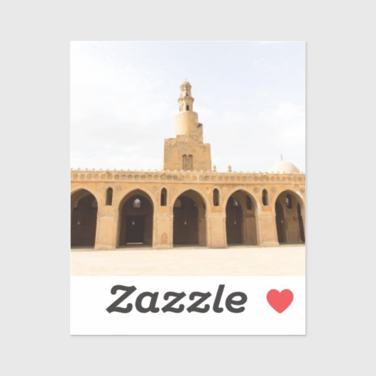 ibn tulun mosque in Kairo, Ägypten Aufkleber (Blatt)