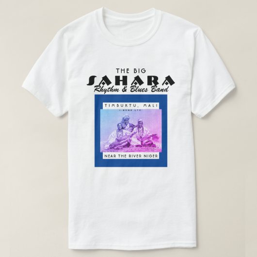 IBONELTD. DER GROSSE SAHARA R&B BAND bl T - Shirt (Design vorne)