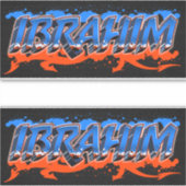 Ibrahim Vorname Name Graffiti Aufkleber Sticker (Vorderseite)