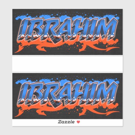 Ibrahim Vorname Name Graffiti Aufkleber Sticker (Blatt)