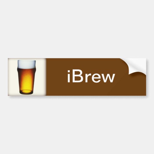 iBrew Ale Glass Autoaufkleber (Vorne)