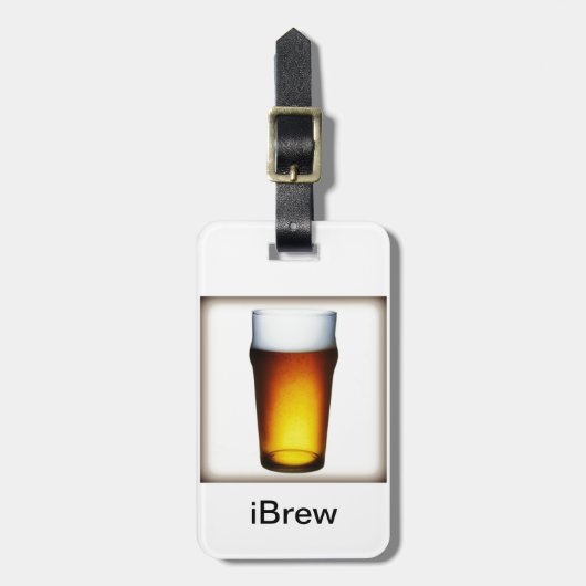 iBrew Ale Glass Gepäckanhänger (Vorderseite vertikal)