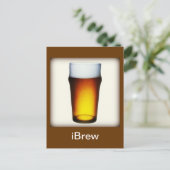 iBrew Ale Glass Postkarte (Stehend Vorderseite)