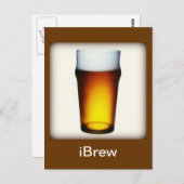 iBrew Ale Glass Postkarte (Vorne/Hinten)