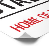 Ibrox Stadium Street Sign Poster (Ecke)