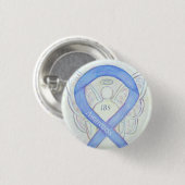 IBS Awareness Ribbon Periwinkle Guardian Angel But Button (Vorne & Hinten)