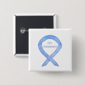 IBS Awareness Ribbon Periwinkle Guardian Button (Vorne & Hinten)