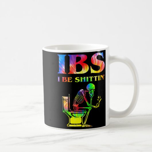 Ibs I Be Tin' Funny Skeleton Tie Dye Kaffeetasse (Rechts)