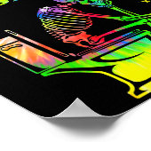 Ibs I Be Tin' Funny Skeleton Tie Dye Poster (Ecke)