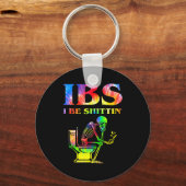 Ibs I Be Tin' Funny Skeleton Tie Dye Schlüsselanhänger (Vorderseite)
