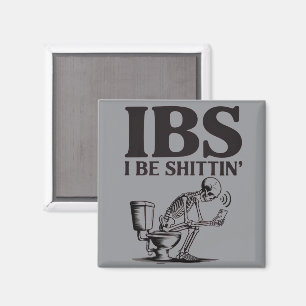 IBS: Ich scheiße lustiges Skelett Badezimmer Magnet